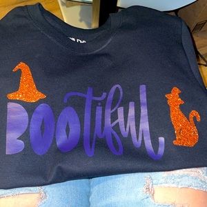 Custom “BOOTIFUL” 🐈‍⬛ kids Halloween tshirt